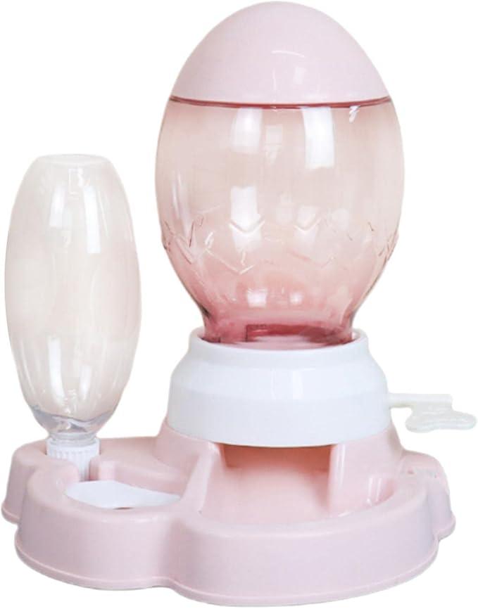 Cat Feeder Set No-Spill Gravity Food Dispenser Waterer Feeding Station Bowl