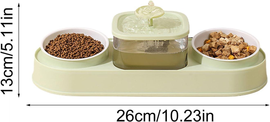 Elevating Cats Bowl Automatic Water Fountain Food Bowl AntiVomiting Dog Feeding Bowl Food Container for Small Dog Cats - Pet Supermarket