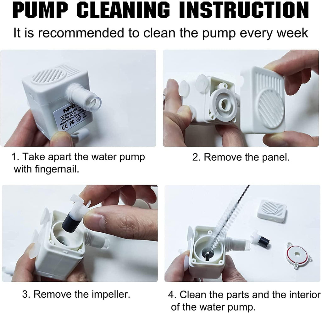 Cat Water Fountain – Pet Water Drinking Fountain 68oz/ 2L Super Quiet Automatic Dog Fountain