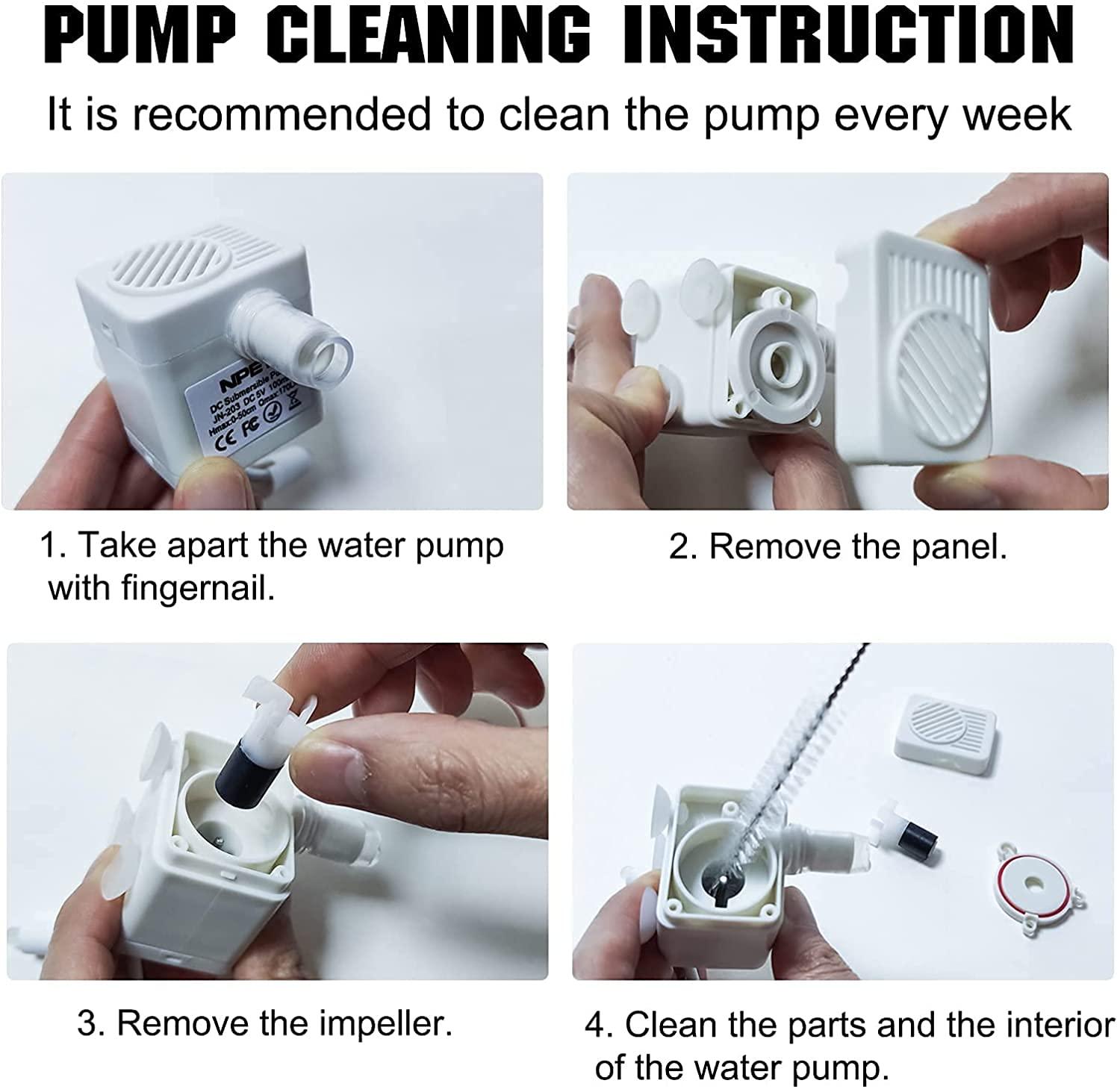 Cat Water Fountain – Pet Water Drinking Fountain 68oz/ 2L Super Quiet Automatic Dog Fountain