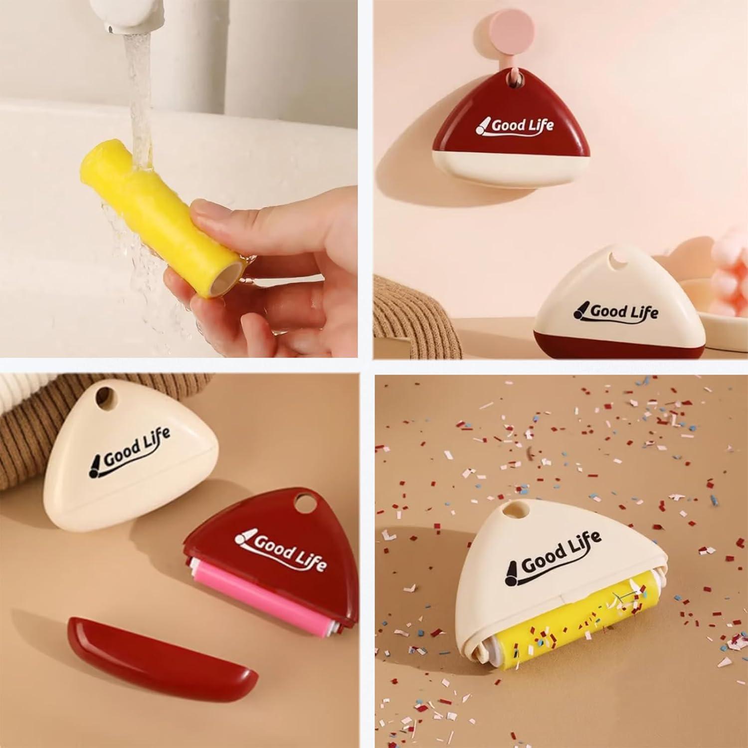 Good Life Lint Roller, Washable Sticky Lint Roller for Pet Hair, Portable Mini Dog Cat Pet Hair Remover for Clothes