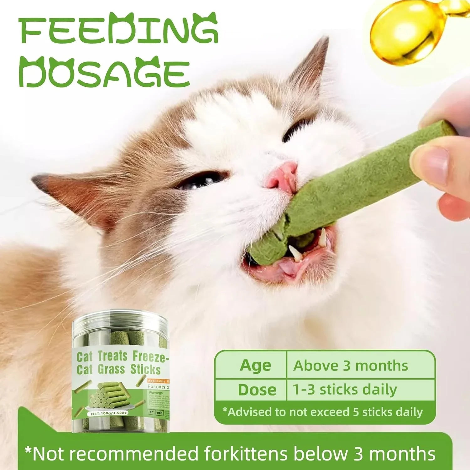16pcs Cat Grass Teething Stick Jar set with Chicken Flavor, Cat Kittens Hairball Removal, Natural Dried Cat Grass for Cat Dental Care  (120g) - Pet Supermarket