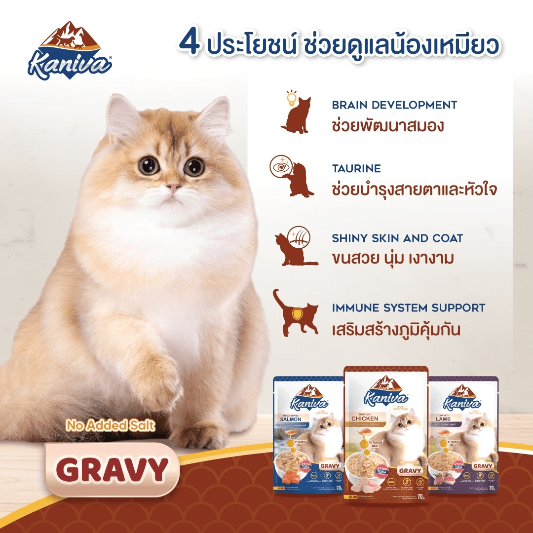 Kaniva Cat Pouch Tuna & Chicken In Gravy Pouch 70g for Adult & Kitten