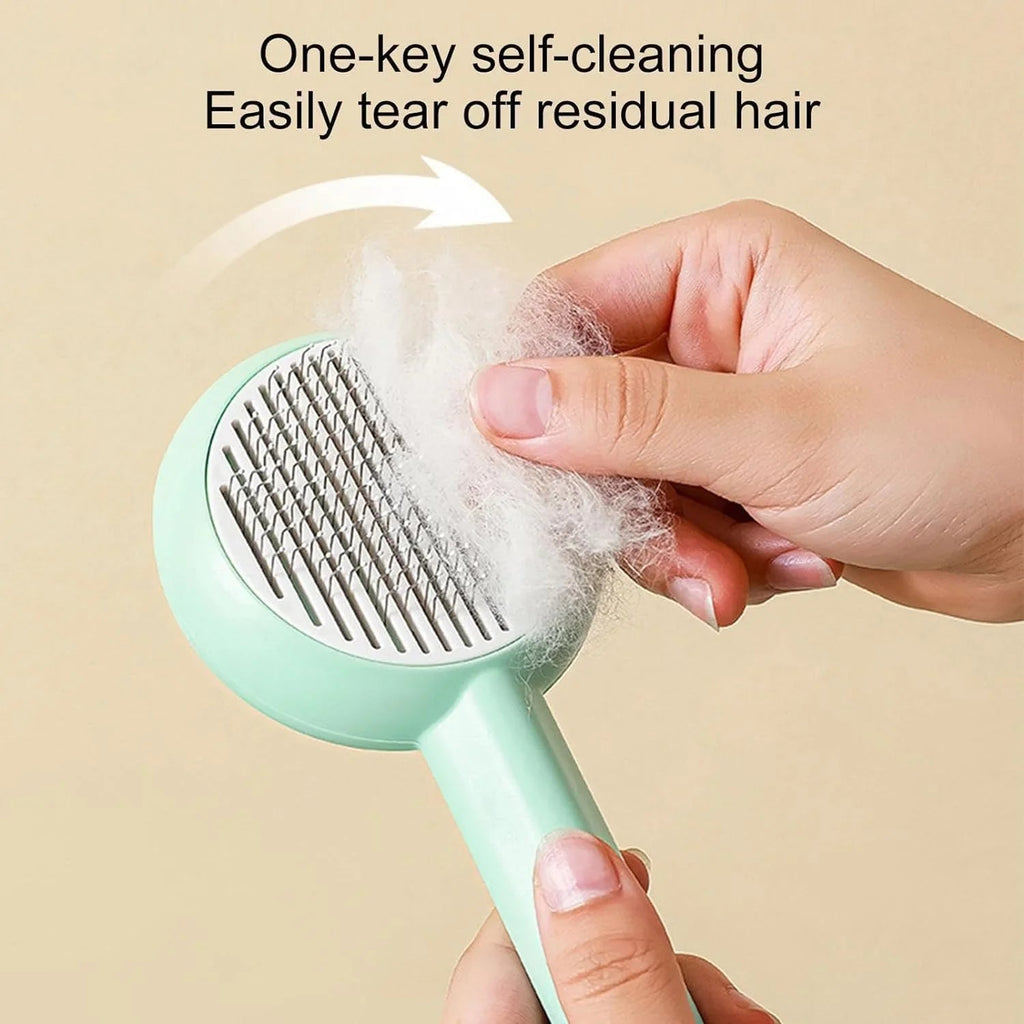 Cats, Deshedding Brush Easily Removes Tangled Hair and Loose Undercoat, Self-Cleaning Pets Grooming brush Tool - Pet Supermarket