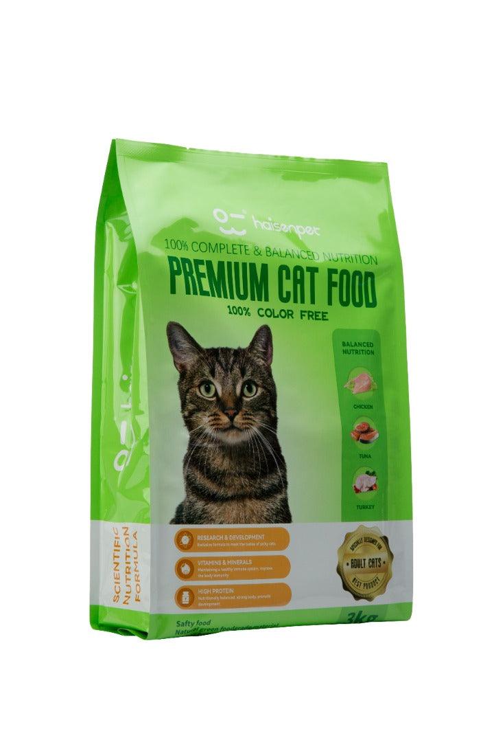 Haisenpet Premium Adult Cat Food Chicken, Tuna & Turkey 3kg