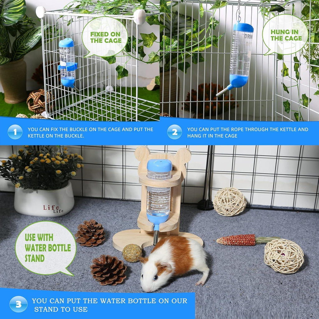 Hamster Drinker Plastic Water Bottle Dispenser Feeder HangingHamster Guinea Pig Squirrel Rabbit Drinking Head Pipe Fountain 125ml - Pet Supermarket