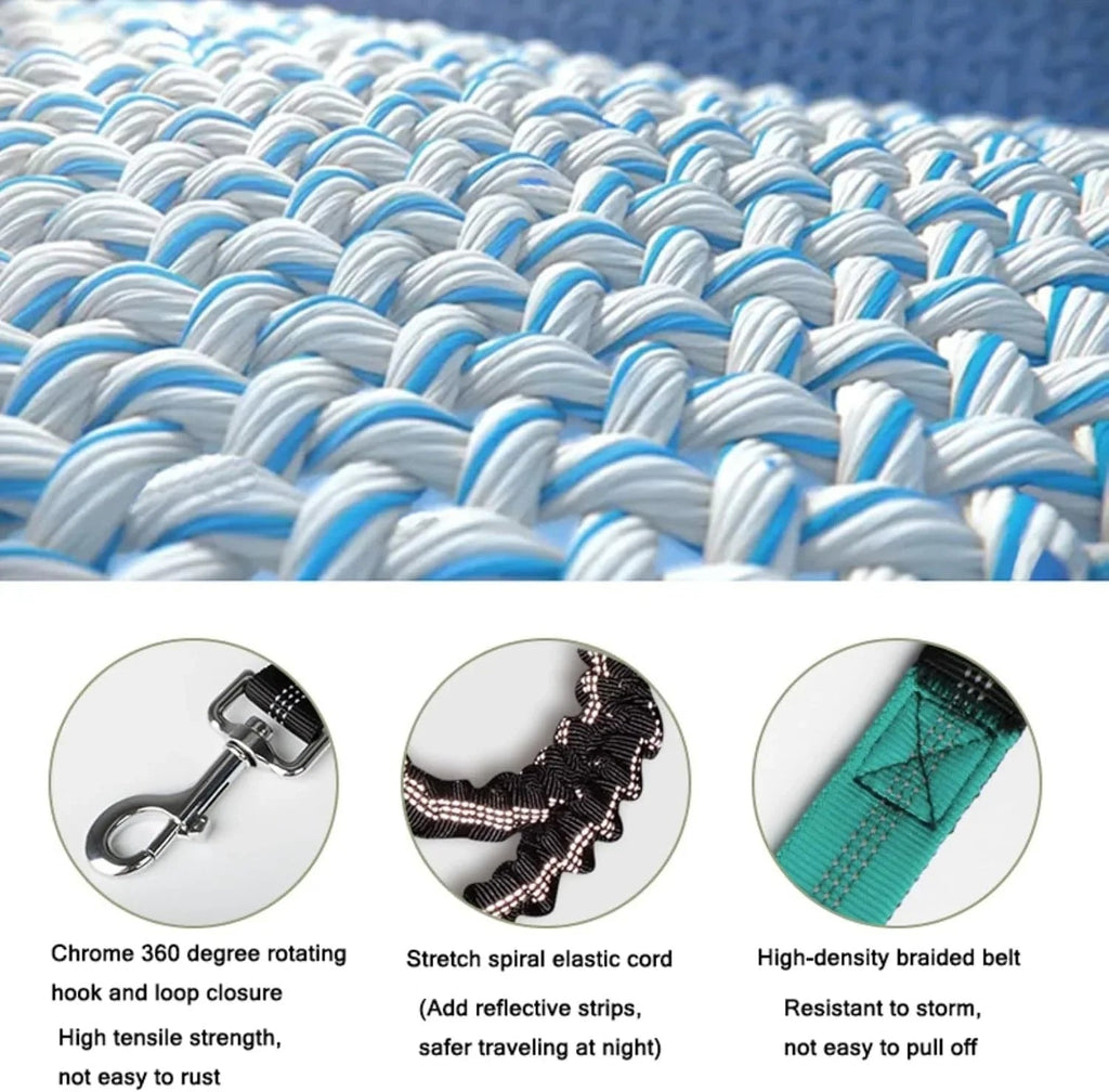 Hands Free Dog Leash, Adjustable Waist Belt and Dual-Handle Retractable Bungee Leash, Jogging Dog Leash with Reflective Stitching, Random Colors - Pet Supermarket