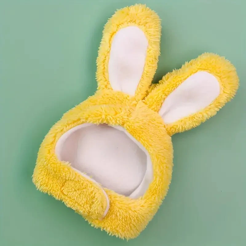 Adorable Cartoon Bunny Ears Pet Hat for Cats and Dogs, Non-Woven Fabric, Adjustable Fastening, Animal Cap - Pet Supermarket