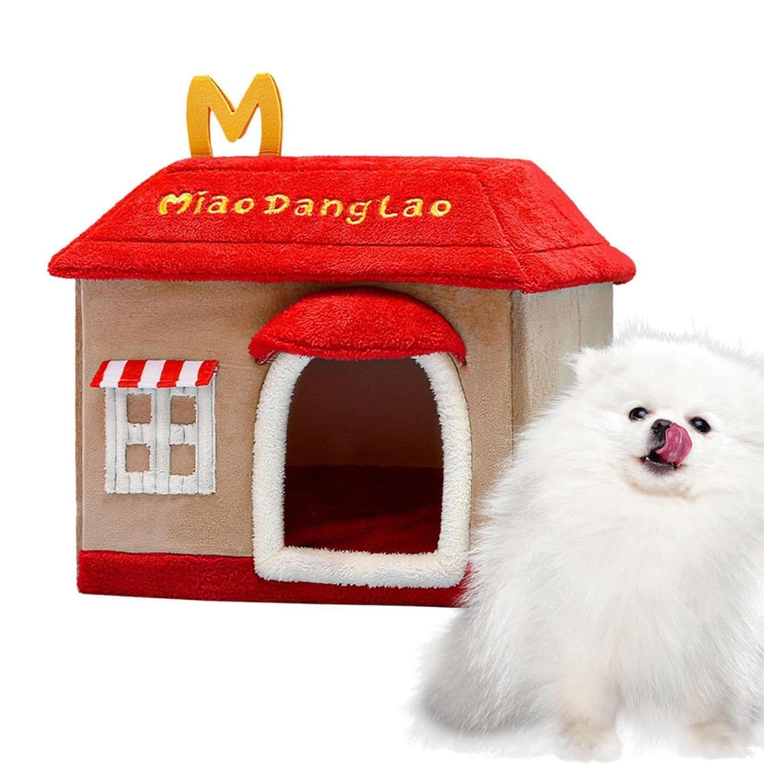 Super Premium Foldable Pet Cat & Puppy Bear Design House with Removable Cushion for All weather - Pet Supermarket