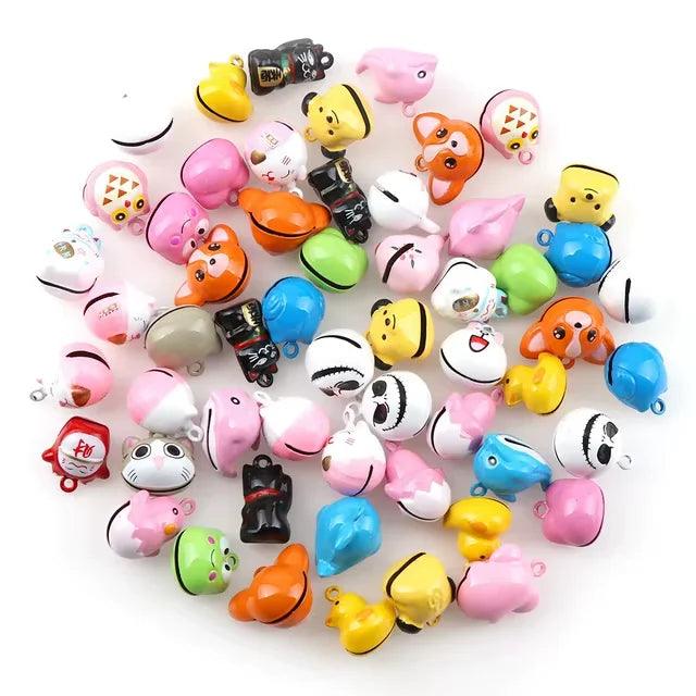 Random Color Big Size Cartoon Enamel Metal Jingle Ringing Bell Charms for Pet Cat & Puppy Collar