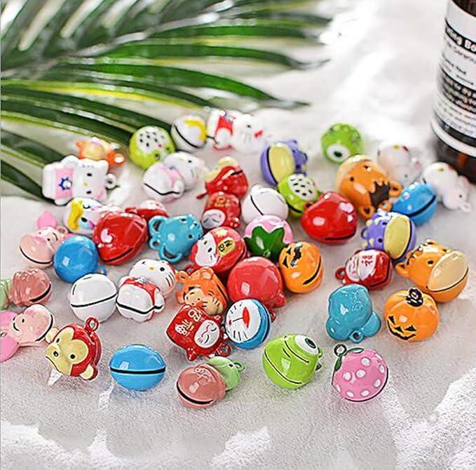 Random Color Big Size Cartoon Enamel Metal Jingle Ringing Bell Charms for Pet Cat & Puppy Collar