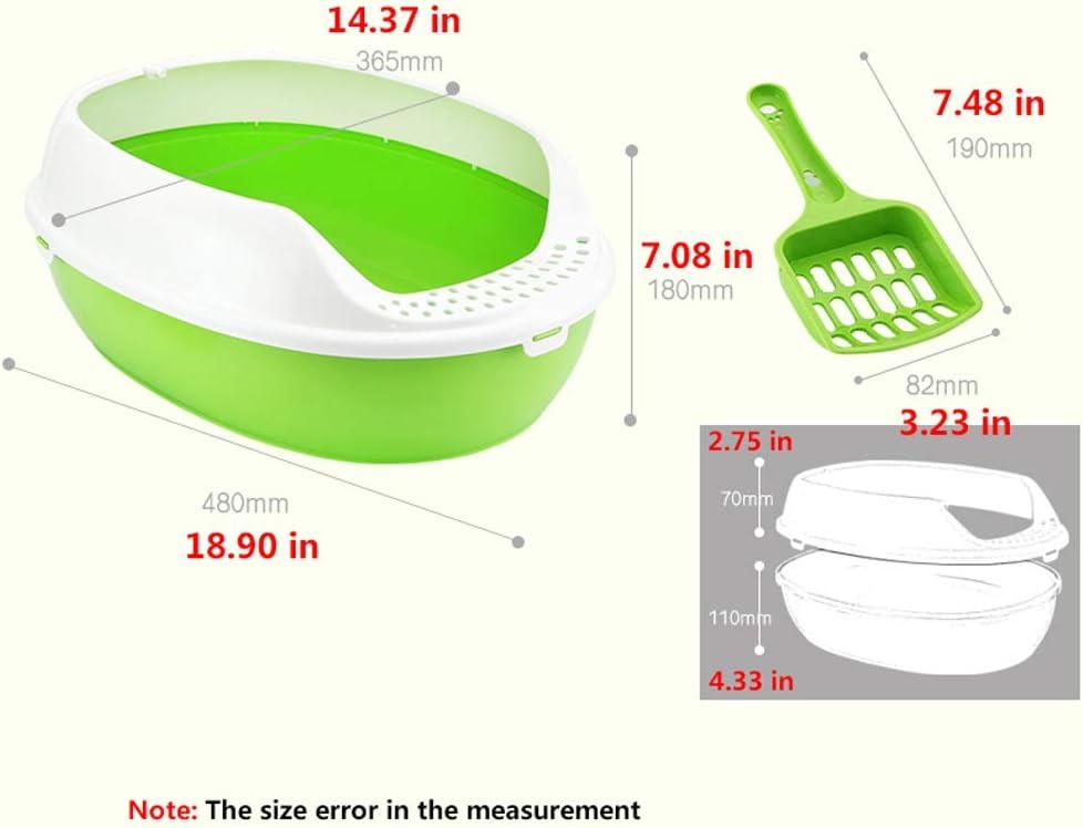 Medium Cat Litter Tray Open Anti-Splash Semi-Closed Cat Litter Box For Young Cats Kitten Litter Box - Pet Supermarket