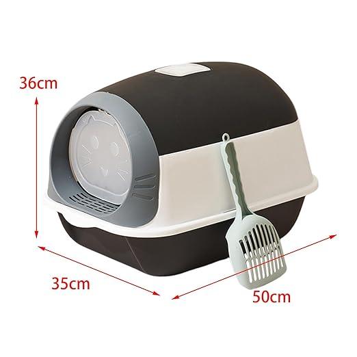 Enakshi Enclosed Cat Litter Box Hooded Cat Toilet Removable Bedpan Kitty Litter Tray - Pet Supermarket