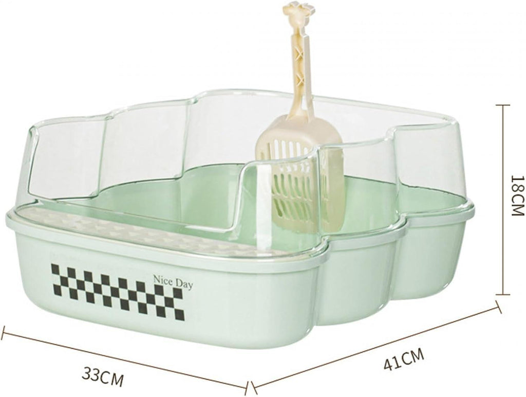 Generic Cat Large Litter Box with High Side Durable Semi-Enclosed Litter Box for Large and Medium Cats