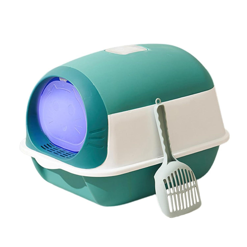 Enakshi Enclosed Cat Litter Box Hooded Cat Toilet Removable Bedpan Kitty Litter Tray - Pet Supermarket