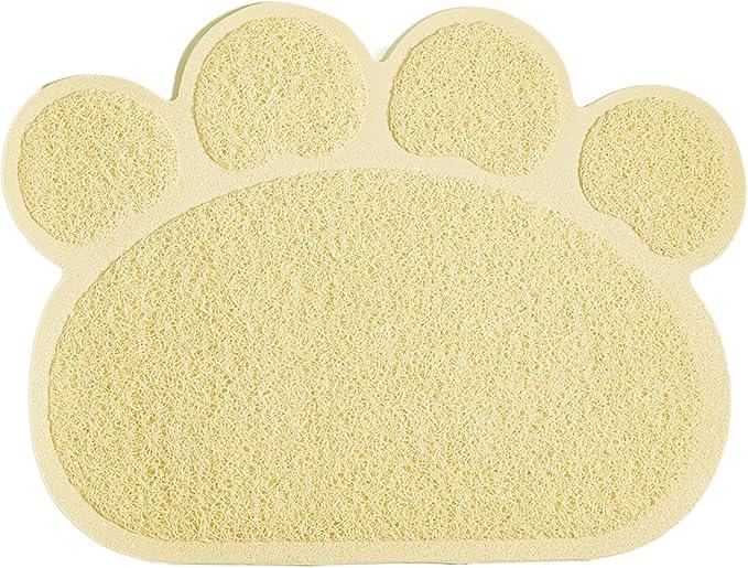 Frogued Kitten Mat Soft Leak-Proof Fine Workmanship Non-Slip Easy to Clean Less Waste Cloth Claw Shape Cat Litter Pad for Indoor Pet Litter Mat