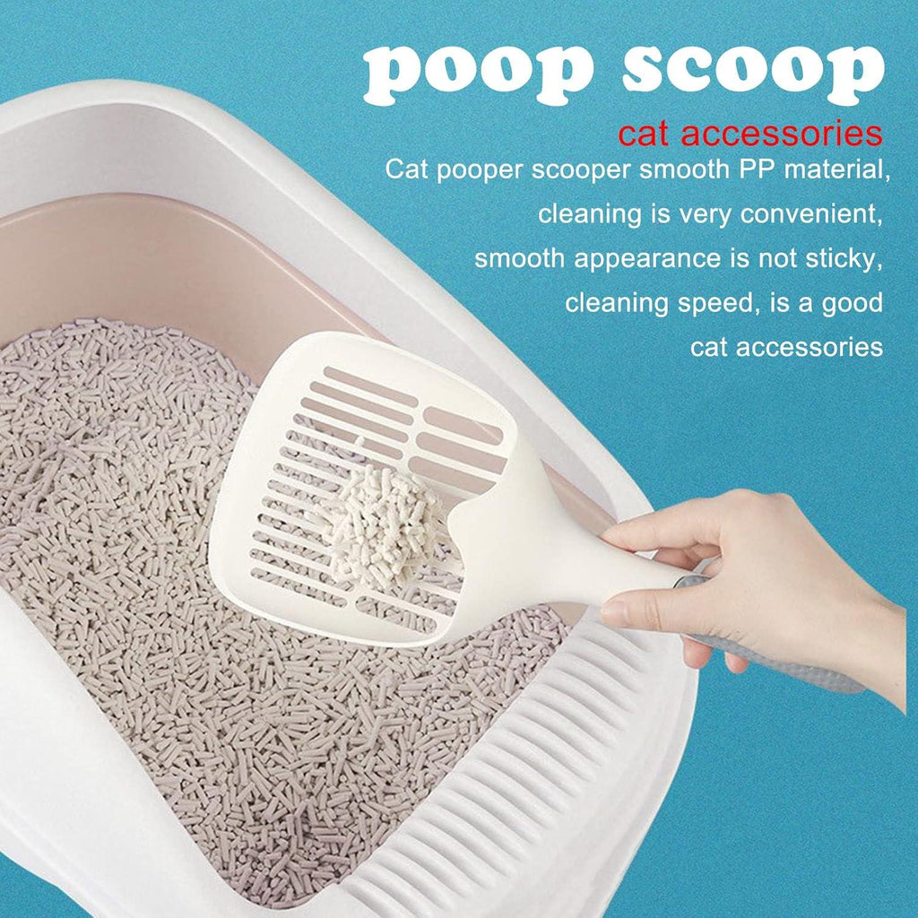 Large fine Hole cat Litter Shovel Simple cat Poop Shovel Clean cat Litter Shovel Long Handle Litter Scoop