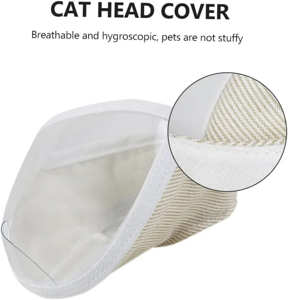 Pet Transparent Mouth Cover, Breathable Cat Grooming Mask, Protective Anti-Licking Anti-Bite Breathable Cat Mask - Pet Supermarket