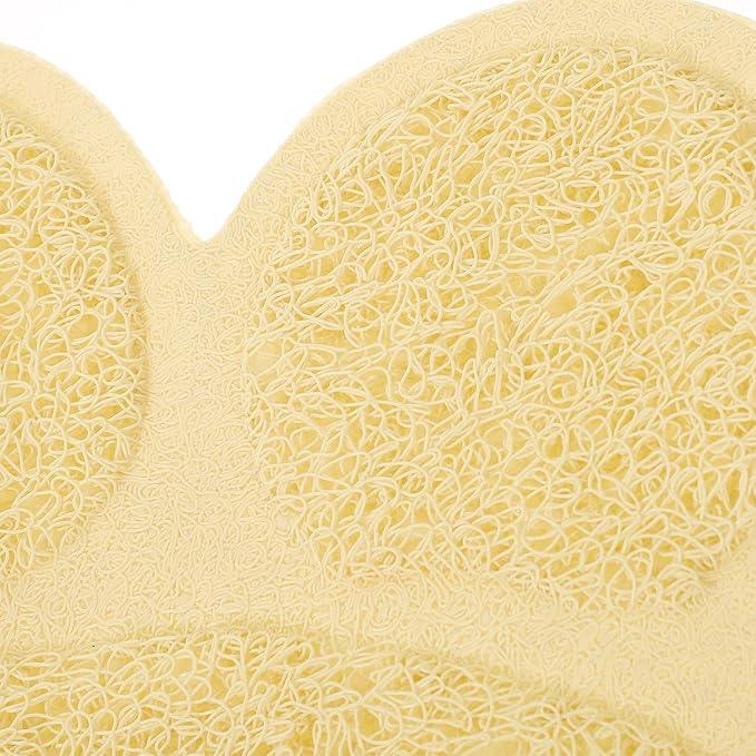 Frogued Kitten Mat Soft Leak-Proof Fine Workmanship Non-Slip Easy to Clean Less Waste Cloth Claw Shape Cat Litter Pad for Indoor Pet Litter Mat