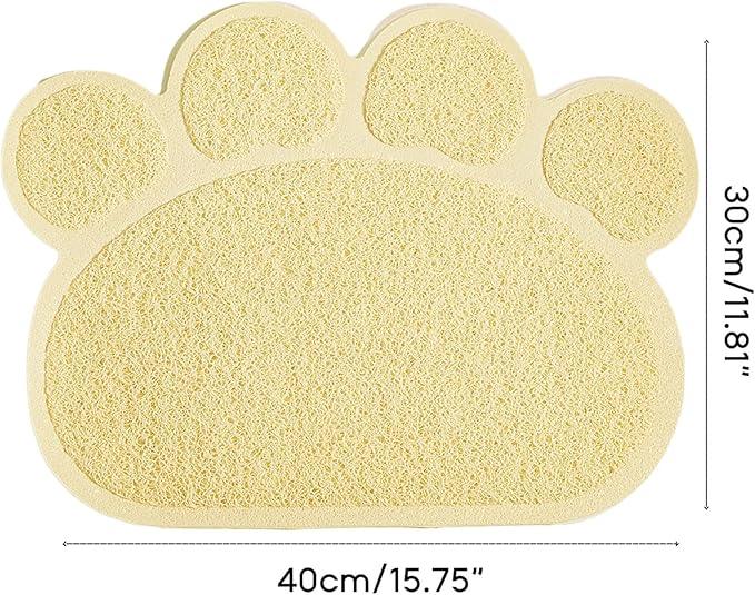 Frogued Kitten Mat Soft Leak-Proof Fine Workmanship Non-Slip Easy to Clean Less Waste Cloth Claw Shape Cat Litter Pad for Indoor Pet Litter Mat