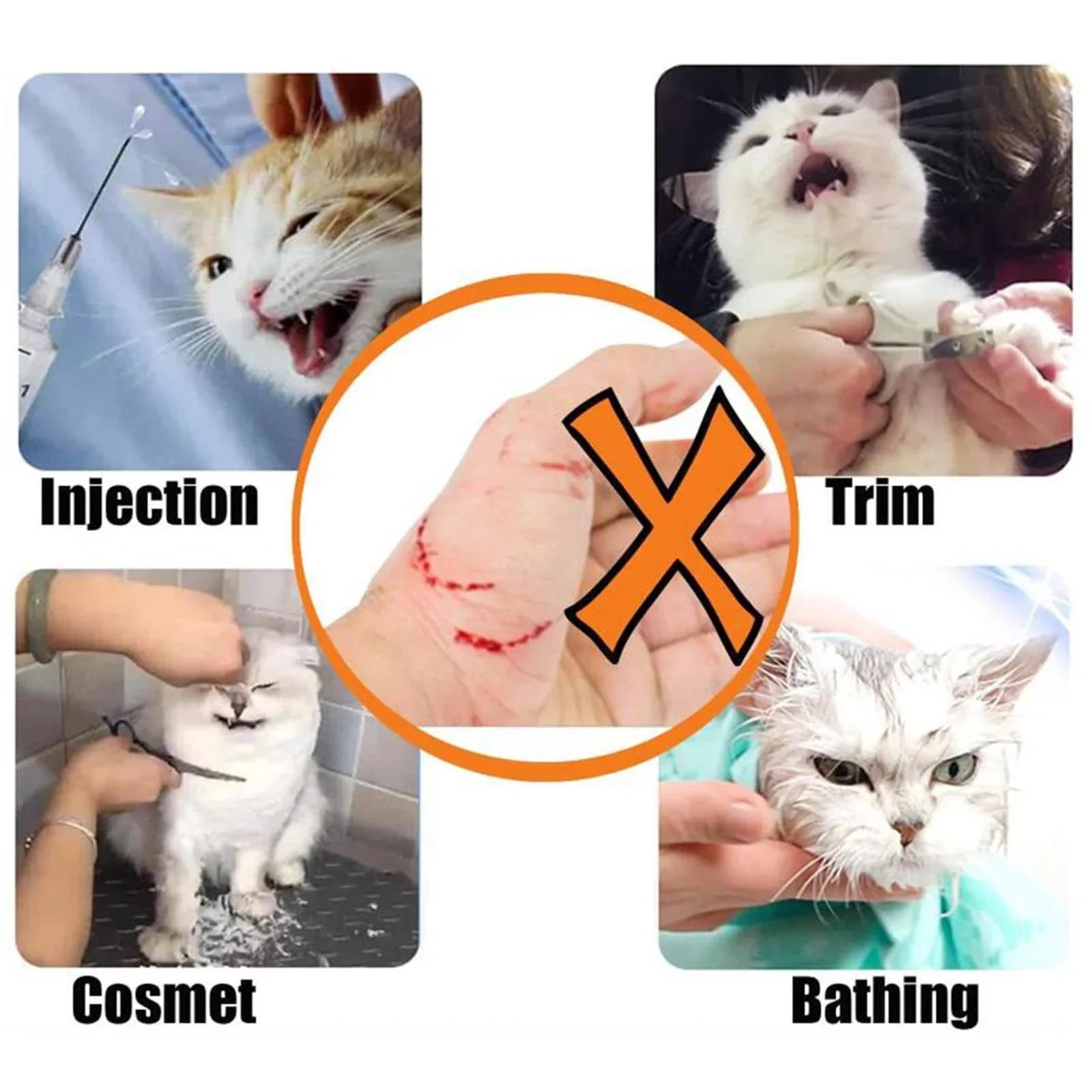 Pet Transparent Mouth Cover, Breathable Cat Grooming Mask, Protective Anti-Licking Anti-Bite Breathable Cat Mask - Pet Supermarket