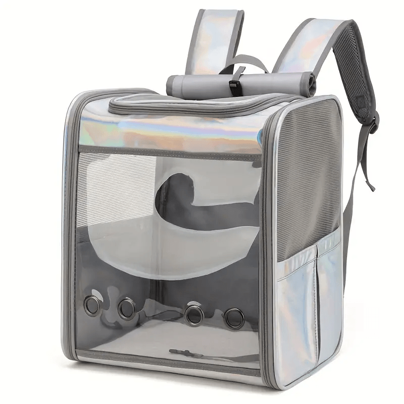 Portable & Durable Spacious Backpack with Transparent Window Carrier Backpack With Inner Safety Leash Cat Bag - Pet Supermarket