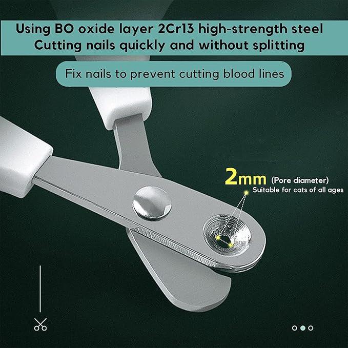 Cat Nail Trimmer, Cat Claw Clippers with Free Nail File, Dog Nail Clippers for Small Dogs, Safety Guard to Avoid Over-Cutting, Cat Nail Cutter Suits All Small Animals