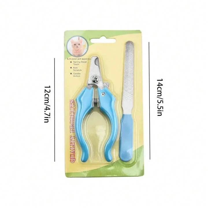 Pet Cleaning Grooming Scissors Nail Clippers Nail Files for Cats and Dogs