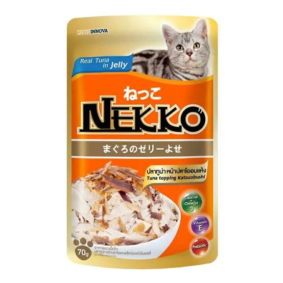 Nekko Pouch Tuna Topping Katsuobushi in Jelly (70gm)