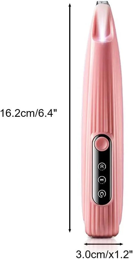 Electric Pet Cat & Dog Paw Trimmer for Pedicure, Nose, Ear, Eye Fur cleaning, Low Noise Cordless Dog Paw Trimmer, Rechargeable Cat/Dog Clippers with LED Light