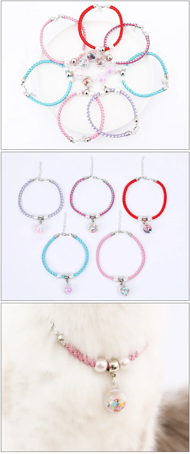 Cat Collar Bell Fresh Cutout Quicksand Bell Pet Collar Cat Necklace Cat Collar Pet Supplies - Pet Supermarket