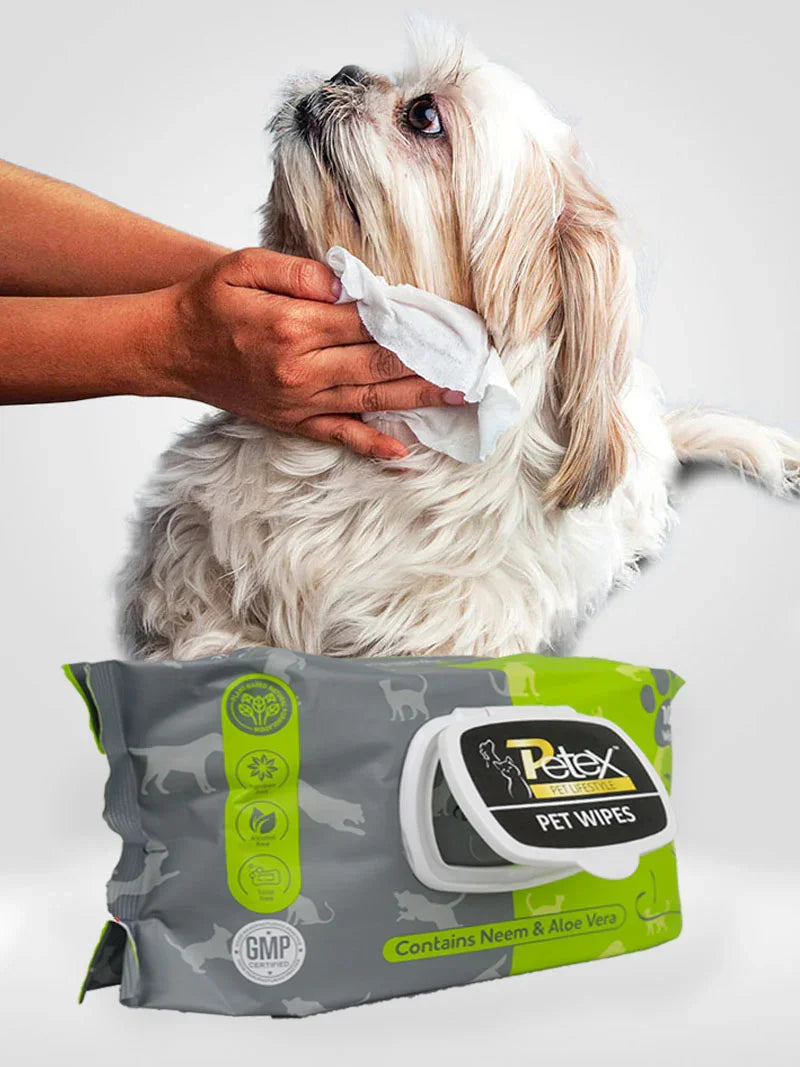 Petex Soft Pet WipesContains Neem & Aloe Vera 15 X 20cm (100 Wipes) - Pet Supermarket