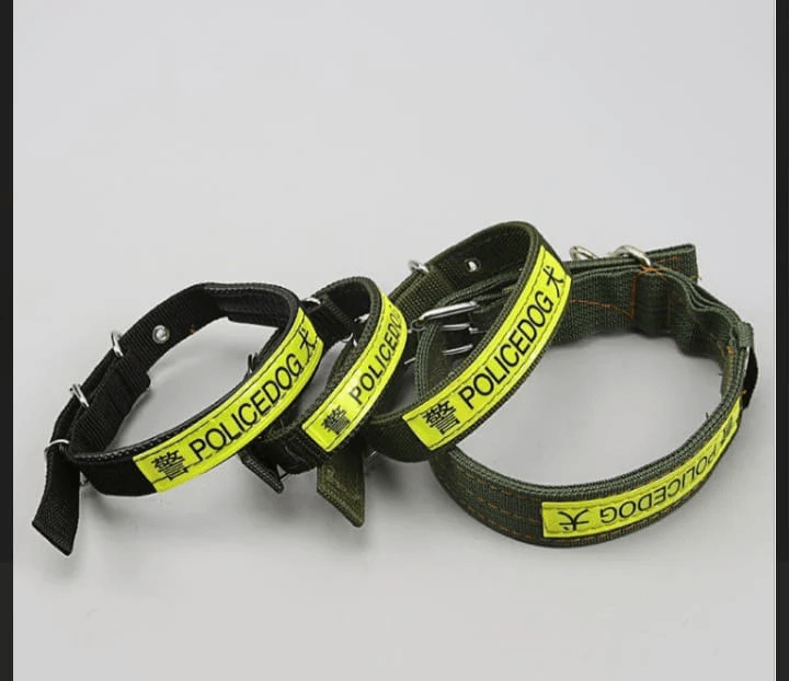 Police Dog Printed Adjustable Collar Large Size for Dog