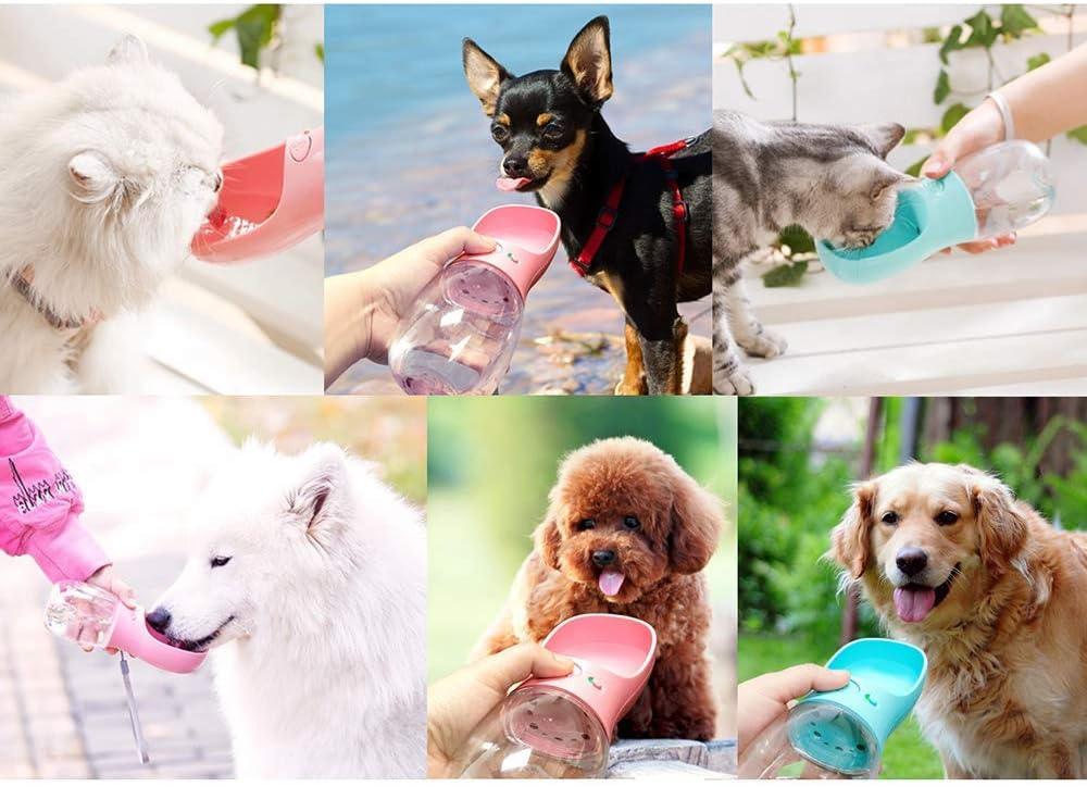 Portable Dog Water Bottle, Leak Proof Dog Water Dispenser, 350ml /12oz Pet Travel Water Bottle for Pets Outdoor Walking, Hiking, Travel, Food Grade Plastic - Pet Supermarket