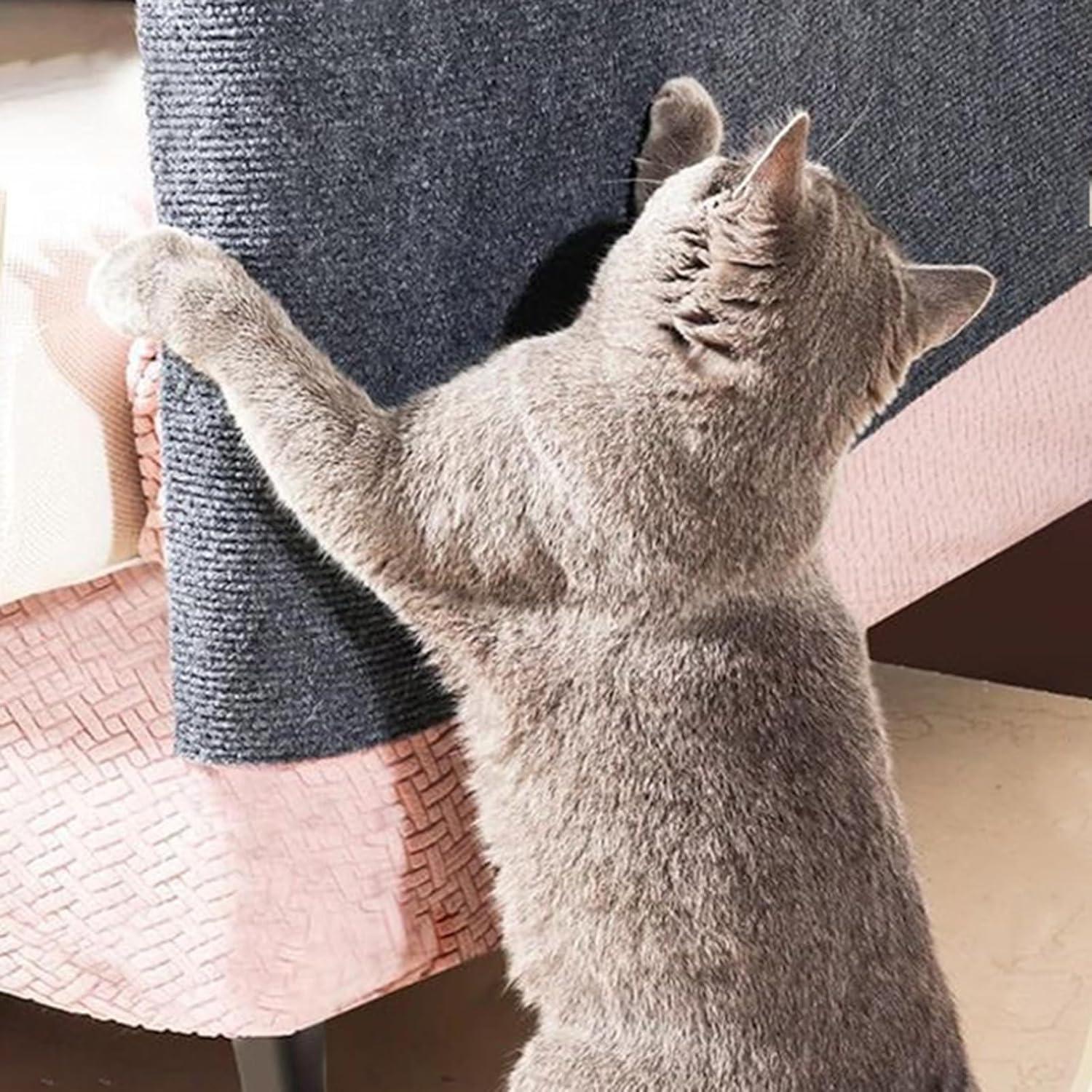 30 cm x 100 cm Self-adhesive Scratching Mat Cat Wall, Scratching Boards Cat Wall, DIY Trimmable Covered Tree Shelves Replacement, DIY Cuttable for Cat Wall Furniture Steps - Pet Supermarket