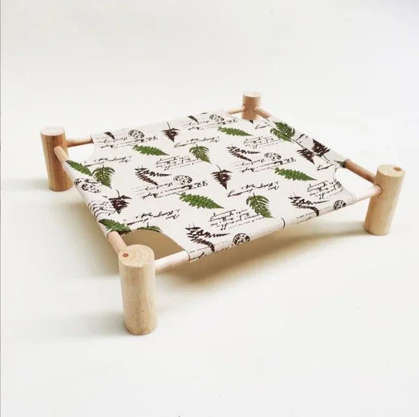 Cooling Cat and Dog Bed Breathable Summer Dog Wooden Bed Removable and Washable Beds for Small Dogs 54*11*47cm - Pet Supermarket