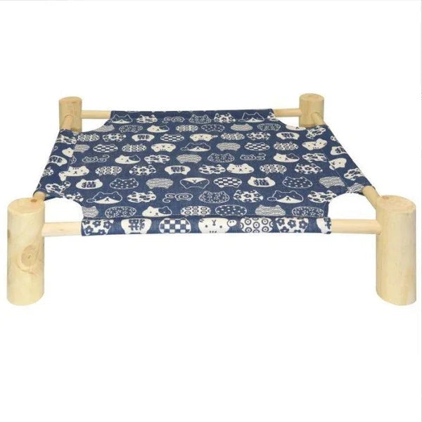 Cooling Cat and Dog Bed Breathable Summer Dog Wooden Bed Removable and Washable Beds for Small Dogs 54*11*47cm - Pet Supermarket