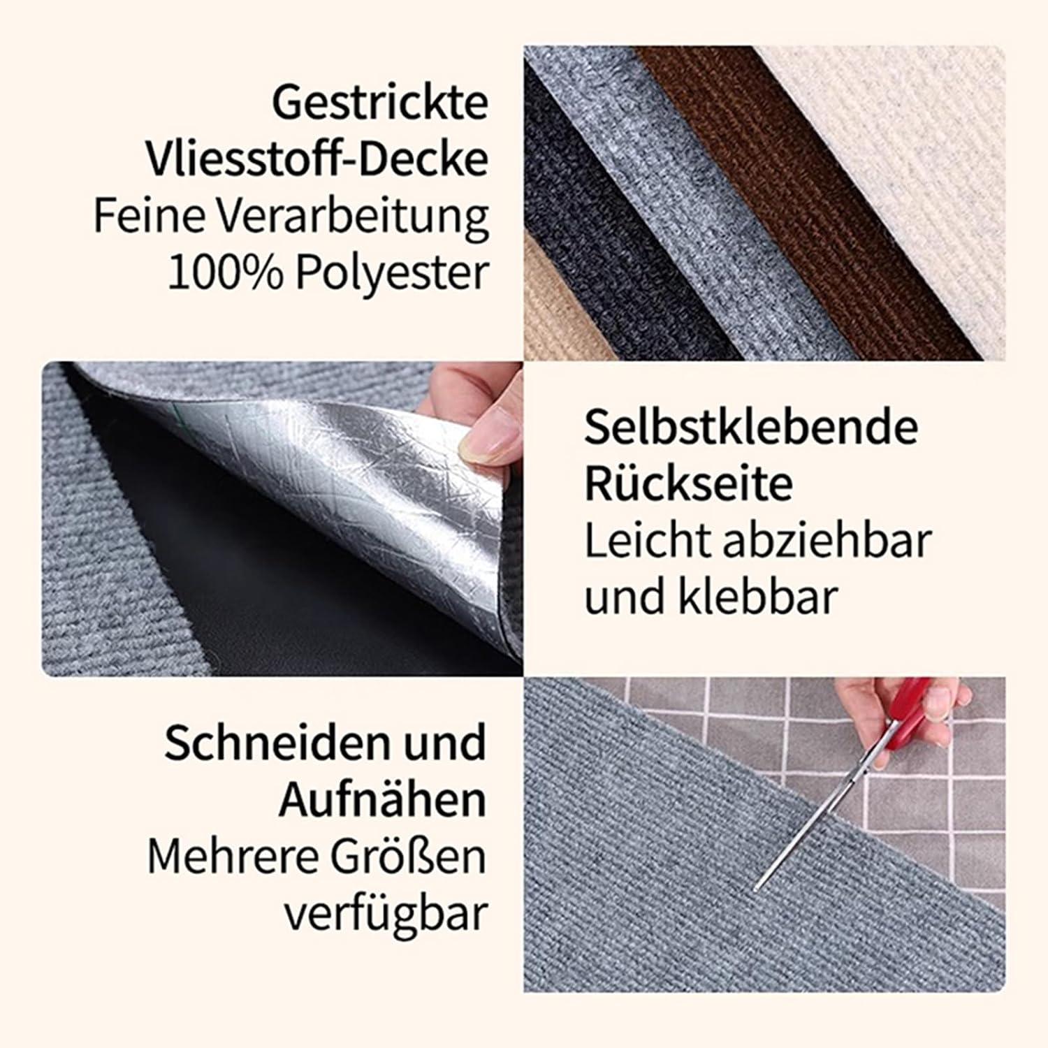 30 cm x 100 cm Self-adhesive Scratching Mat Cat Wall, Scratching Boards Cat Wall, DIY Trimmable Covered Tree Shelves Replacement, DIY Cuttable for Cat Wall Furniture Steps - Pet Supermarket