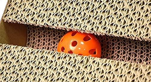 Cat Scratch Pad for Cats, Scratcher with Catnip, Scratching Posts, Cat Toy Scratch Board Lounge with Bell-Ball