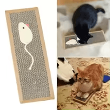 Cat Scratch Board Mouse Type Soft Bed Mat Claws Care Toys Cat Training Toy Cat Kitten Scratch Board Pad Corrugated Scratcher - Pet Supermarket