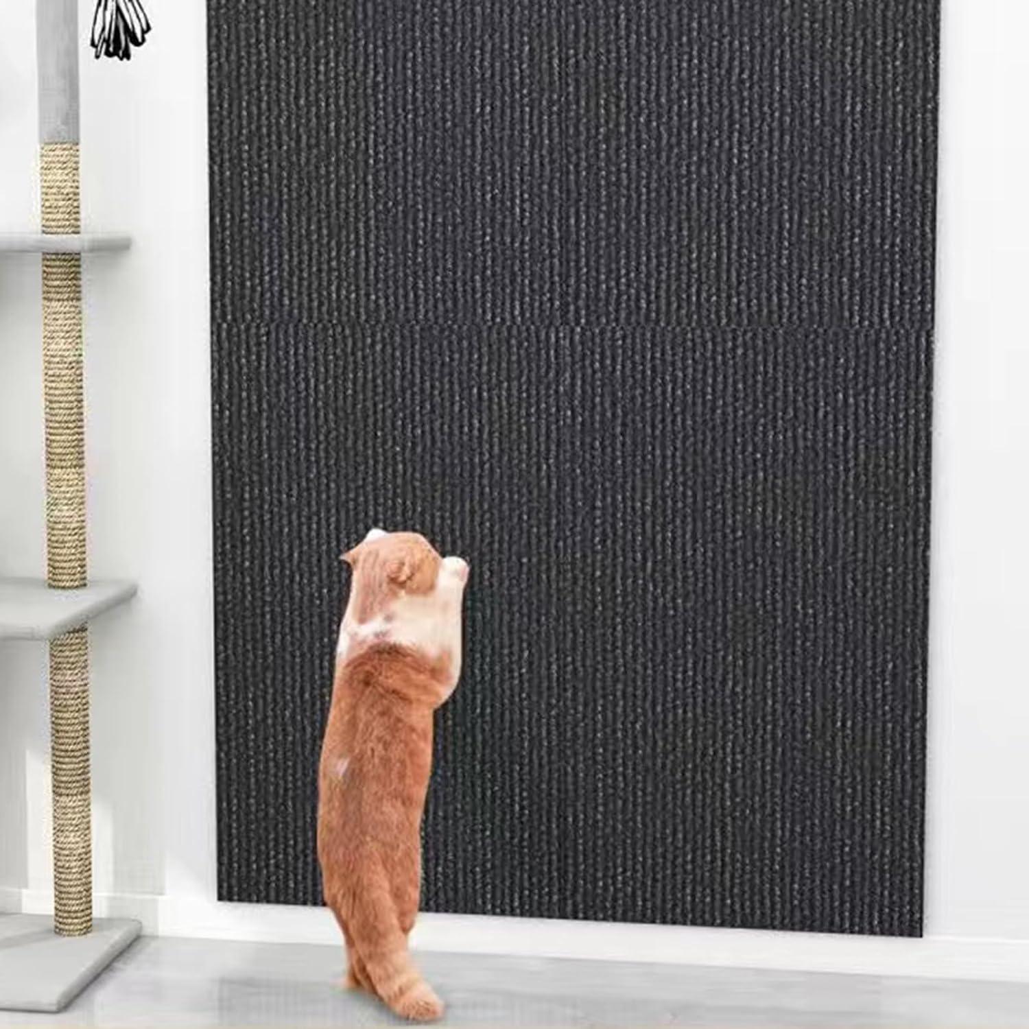 30 cm x 100 cm Self-adhesive Scratching Mat Cat Wall, Scratching Boards Cat Wall, DIY Trimmable Covered Tree Shelves Replacement, DIY Cuttable for Cat Wall Furniture Steps - Pet Supermarket