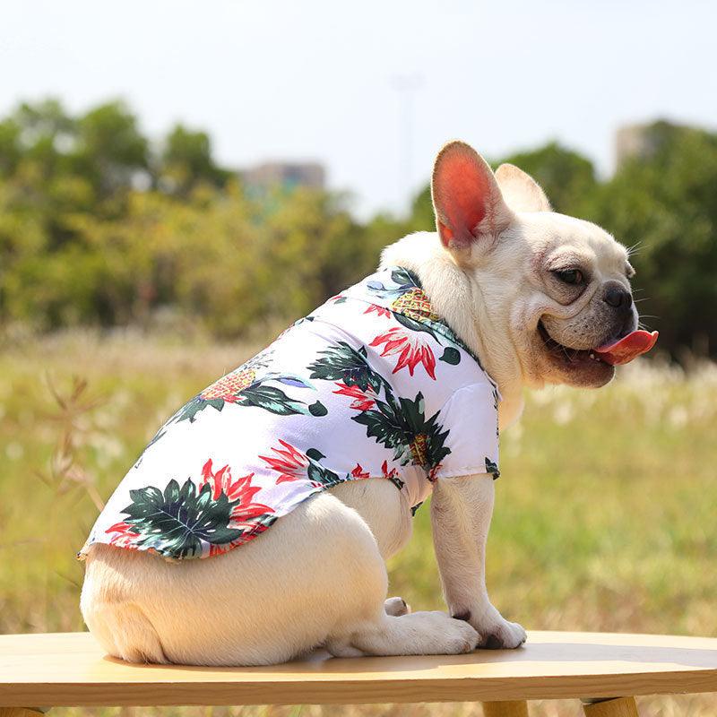 Pet Shirts Fashion Puppy Blouse Breathable Cat and Dog Clothes Pet Coat Adorable Cat and Dog Blouse Color spring and summer four seasons clothes supplies