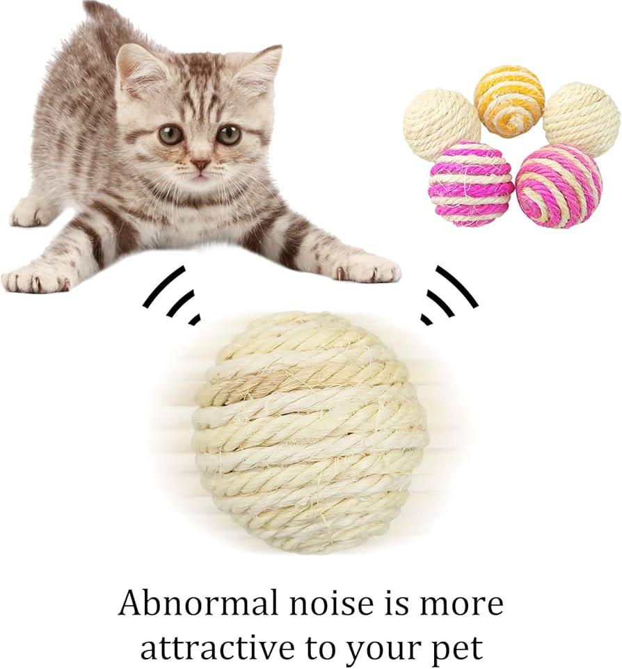 5cm Sisal Rope Cat Ball Natural Sisal Ball Toys For Indoor Cats for Scratching