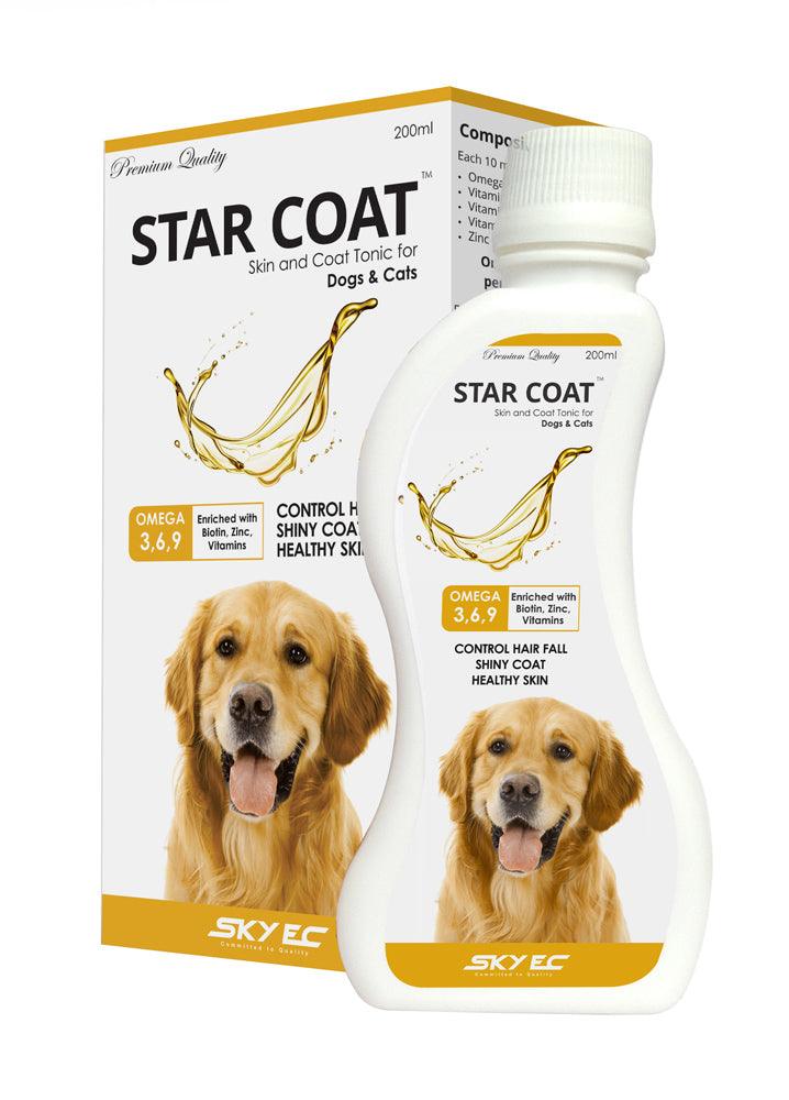 skyec Star Coat Skin and coat Tonic for Dogs and Cats for healthy skin ,shiny coat and control hair fall Pet Health Supplements  (200 ml)