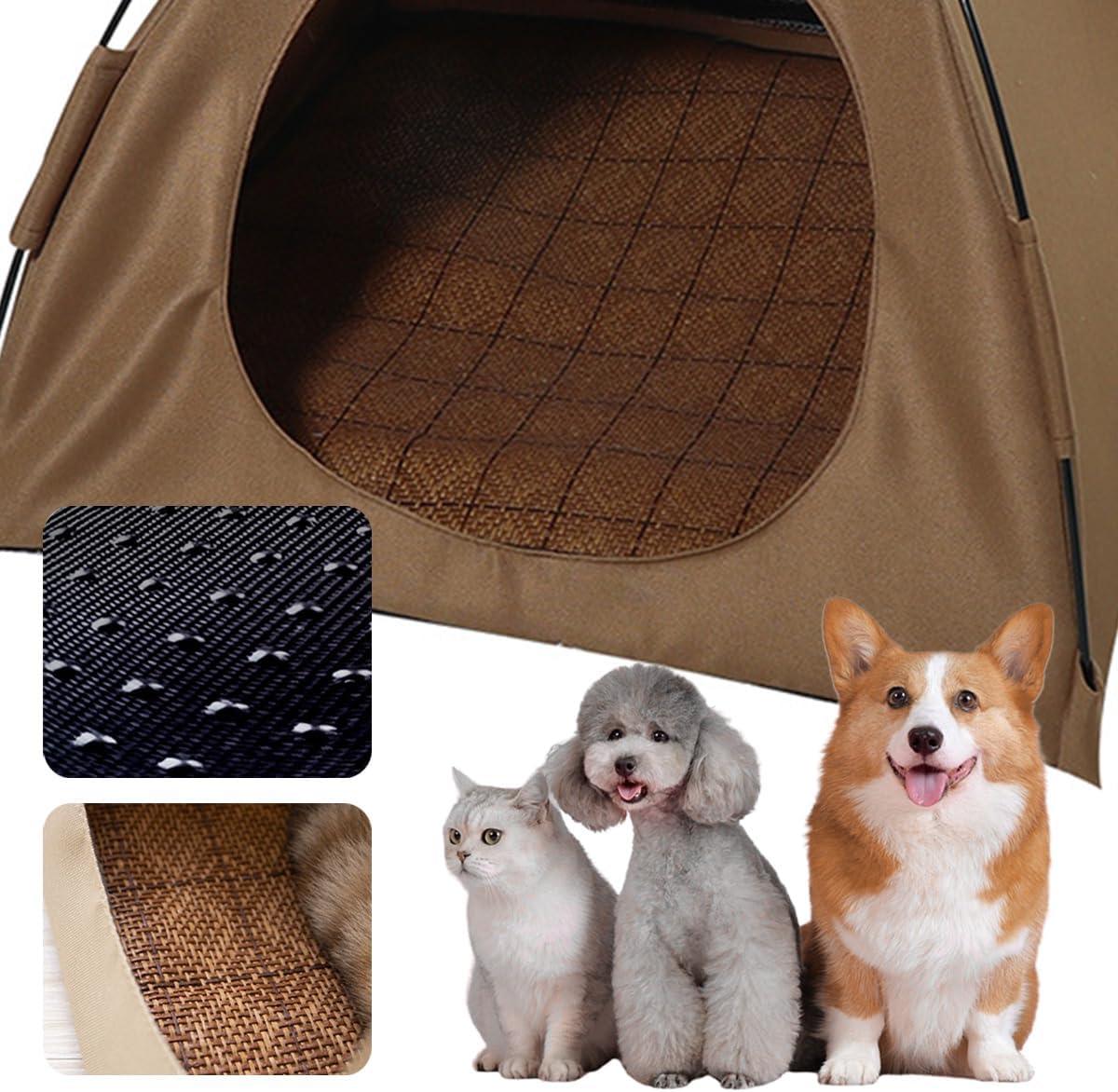 Foldable Pet Tent Summer Cat and Dog Camping Tent, Cat House Portable Indoor/Outdoor - Pet Supermarket