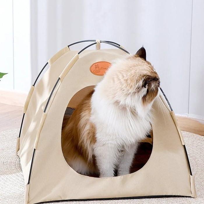Foldable Pet Tent Summer Cat and Dog Camping Tent, Cat House Portable Indoor/Outdoor - Pet Supermarket