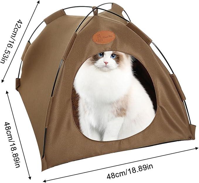 Foldable Pet Tent Summer Cat and Dog Camping Tent, Cat House Portable Indoor/Outdoor - Pet Supermarket