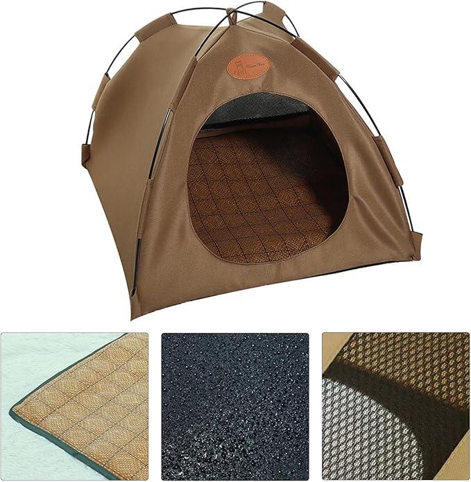 Foldable Pet Tent Summer Cat and Dog Camping Tent, Cat House Portable Indoor/Outdoor - Pet Supermarket