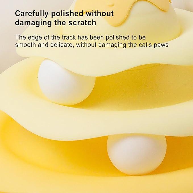 Cat Toy Roller Puzzle Toy Fun Toy for Kitten Physical Exercise Cat Toy Balls With Ice Cream Shape, Detachable Cat Tower Balls - Pet Supermarket