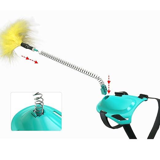 Interactive Cat Feather Toys, Cat Toys for Indoor Cats, Cat Toys with Collar, Self Excited Neck Interactive Teaser - Pet Supermarket